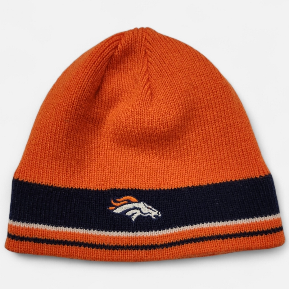 Reebok Orange Knit Denver Broncos Beanie OS Unisex